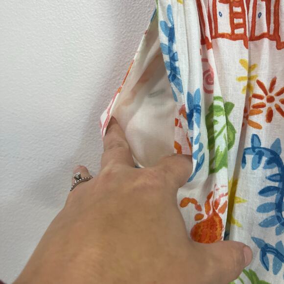 Panama Jack Linen Blend Pants Size L White Beach Lounge Coastal Resort - Picture 6 of 7